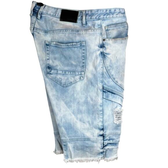 SMOKE RISE for BUCKLE Roxy Blue Stretch Shorts in Light Blue Men's 42 Waist - Picture 6 of 14